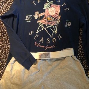 Lauren James small long sleeve tee with pair of medium champion shorts